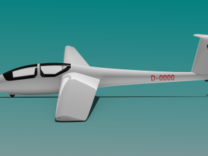 ask-21 sailplane 3D Model