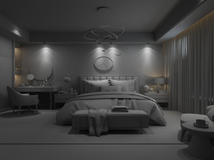 modern bedroom 3D Model