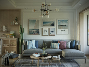 modern living room 3D-Modell