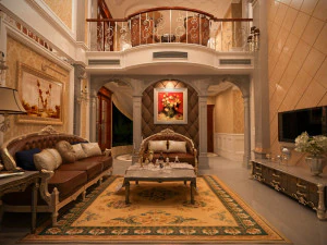 int&eacute;rieur de villa classique Modèle 3D