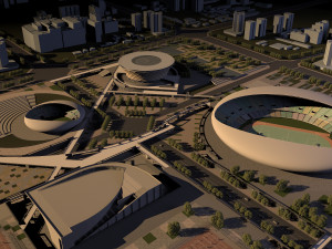 stadium and sports city 3D Model
