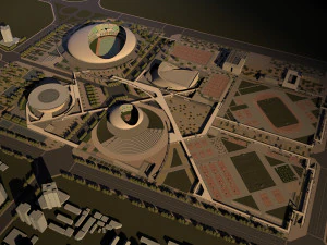 stadium and sports city 3D Model