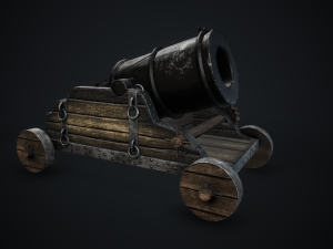 cannon mortar 3D 模型