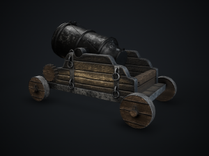 cannon mortar Modèle 3D