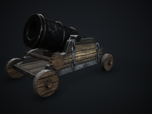cannon mortar Modèle 3D