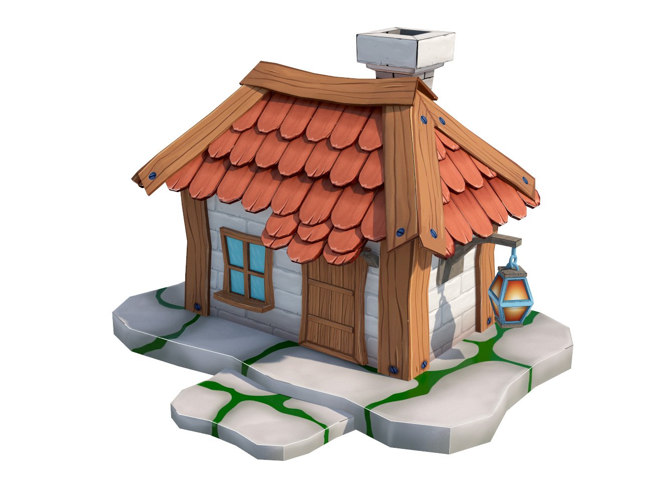 cartoon house game - vr - ar - low-poly 3D Model in Buildings 3DExport