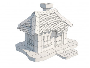 cartoon house game - vr - ar - low-poly 3D Модель
