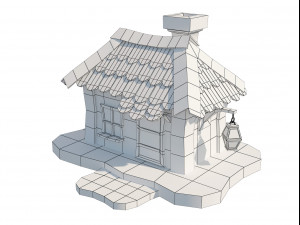 cartoon house game - vr - ar - low-poly 3D Модель