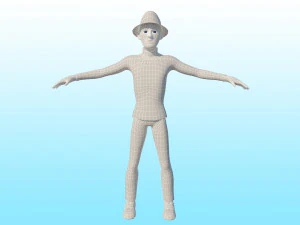 male cartoon character 3D Model