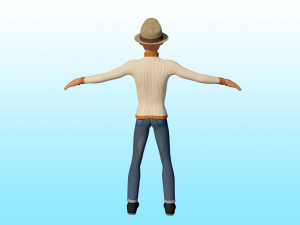 male cartoon character Modello 3D