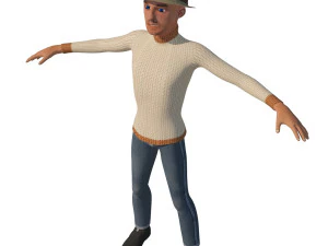 male cartoon character 3D Model