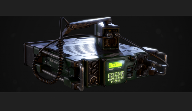 Military radio Modelo 3D .c4d .max .obj .3ds .fbx .stl .blend 