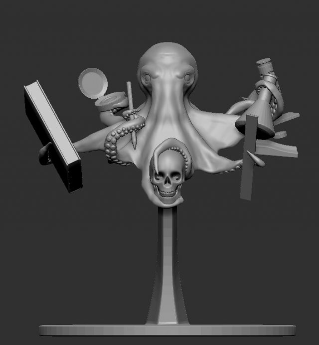 Octopus 3Dモデル .c4d .max .obj .3ds .fbx .stl .blend 