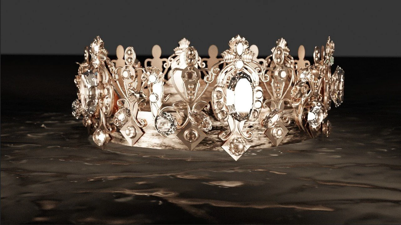 Crown 3D Model .c4d .max .obj .3ds .fbx .stl .blend 