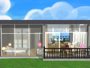 house with interior 3D Model