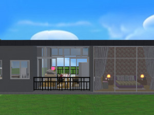 house with interior Model 3D