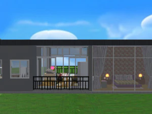 house with interior 3D Model