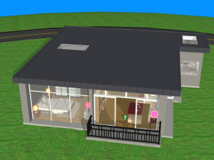 house with interior Model 3D