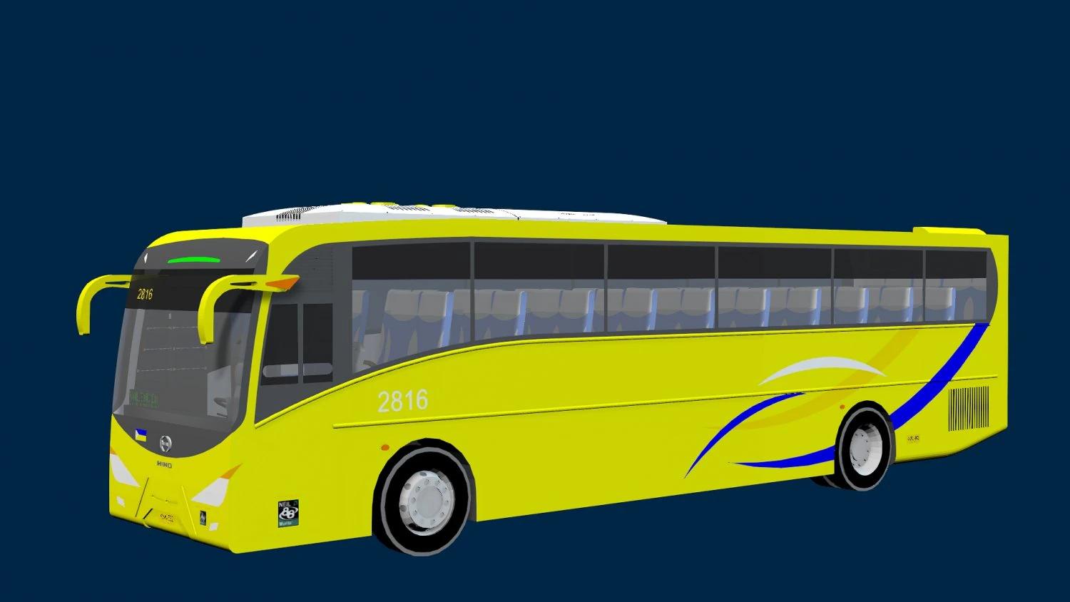 bus 1 3D Model .c4d .max .obj .3ds .fbx .stl .blend 