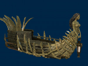 boat 1 low-poly Modello 3D
