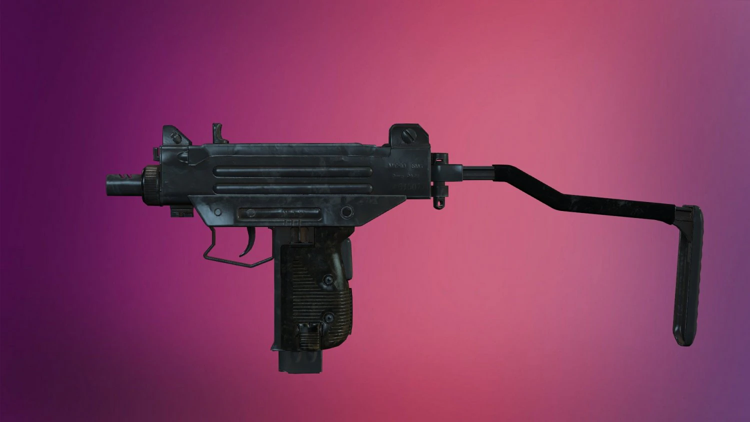 uzi low-poly 3D Model .c4d .max .obj .3ds .fbx .stl .blend 