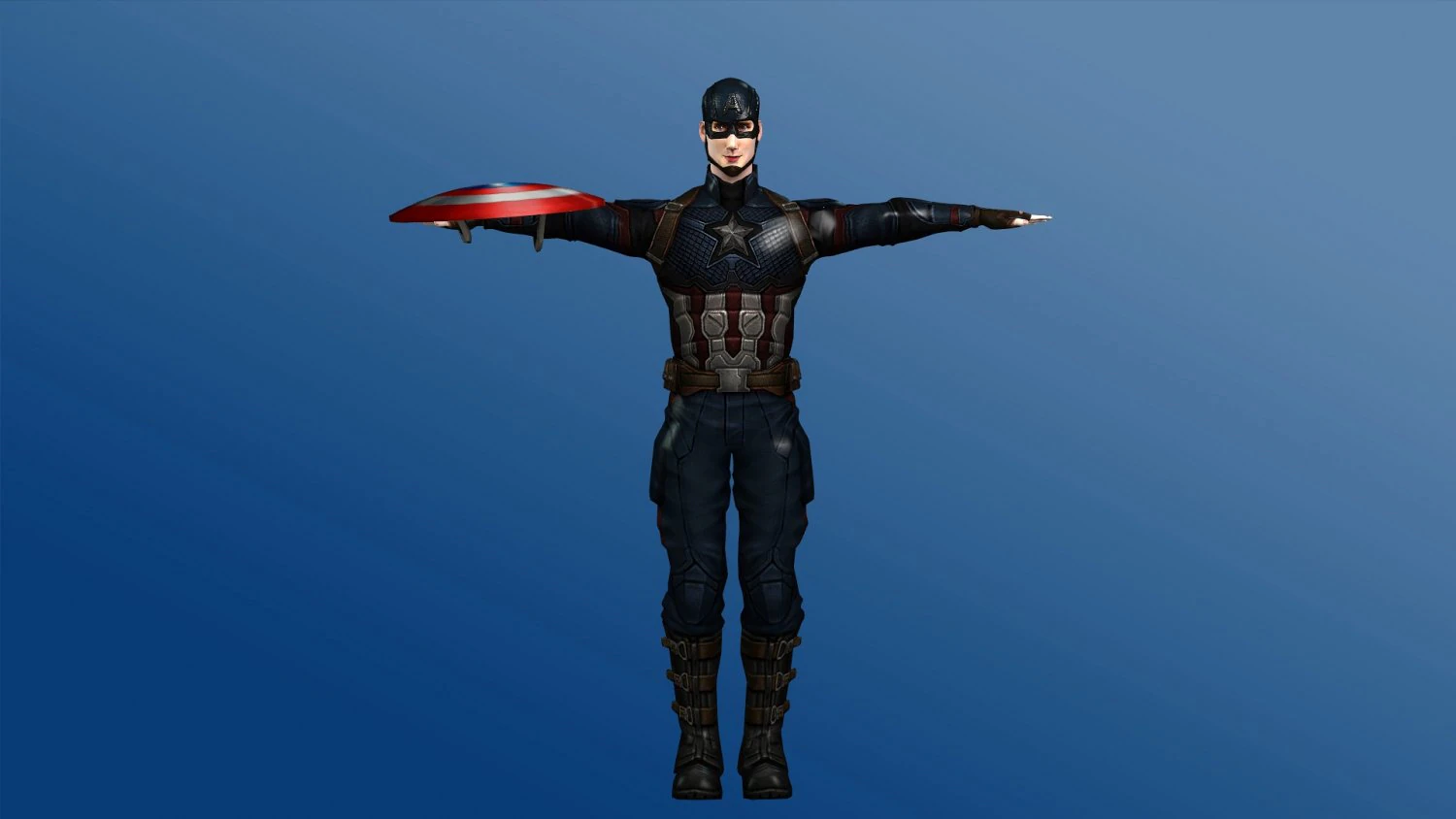captain america rigged 3D Model .c4d .max .obj .3ds .fbx .stl .blend