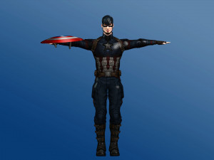 captain america rigged 3D-Modell