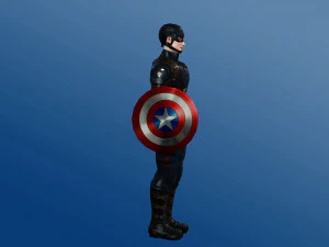 captain america rigged 3D Model