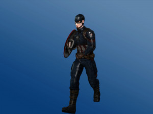 captain america rigged 3D 模型