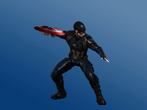 captain america rigged 3D 模型