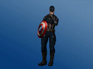 captain america rigged 3D Model