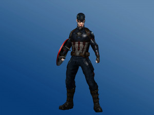 captain america rigged 3D 模型