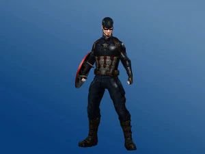 captain america rigged 3D Model
