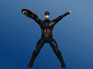 captain america rigged 3D 模型