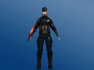 captain america rigged 3D Model