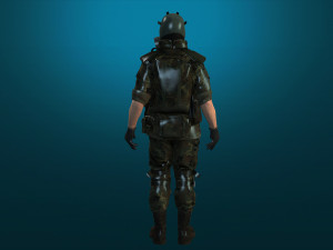 soldier-military-army--1-rigged with animation file 3D Модель