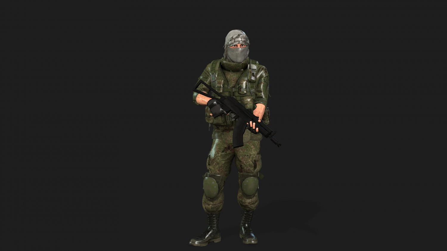 soldier-military-army--2-rigged with animation file 3D Model .c4d .max .obj .3ds .fbx .stl .blend 