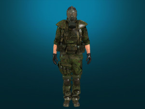 soldier-military-army--2-rigged with animation file Model 3D
