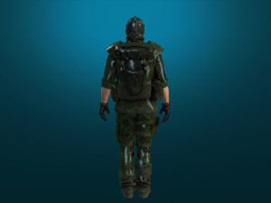soldier-military-army--2-rigged with animation file Model 3D