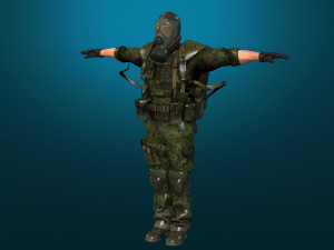 soldier-military-army--2-rigged with animation file Model 3D
