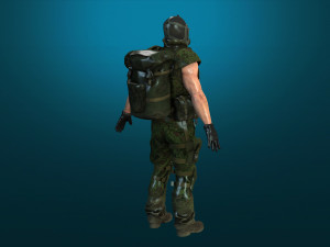 soldier-military-army--2-rigged with animation file Model 3D