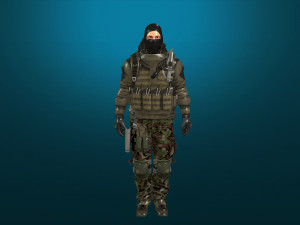 soldier-military-army--4-rigged with animation file 3D Модель