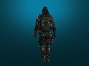 soldier-military-army--4-rigged with animation file 3D Модель