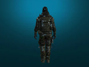 soldier-military-army--4-rigged with animation file 3D Model