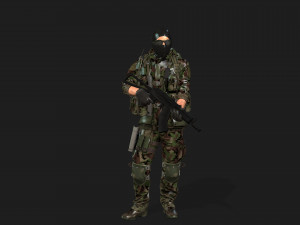 soldier-military-army--8-rigged with animation file 3D मॉडल
