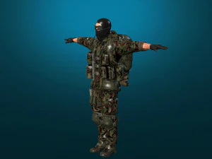 soldier-military-army--8-rigged with animation file 3D Model