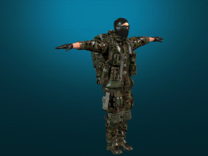 soldier-military-army--8-rigged with animation file 3D-Modell