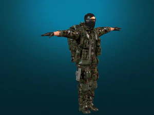 soldier-military-army--8-rigged with animation file 3D Model