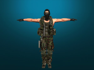 soldier-military-army--8-rigged with animation file 3D-Modell
