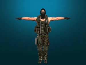 soldier-military-army--8-rigged with animation file 3D Model